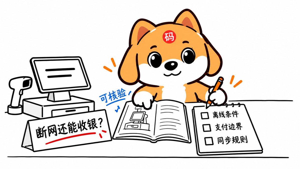 小狗核对离线收银的条件、支付限制与同步说明